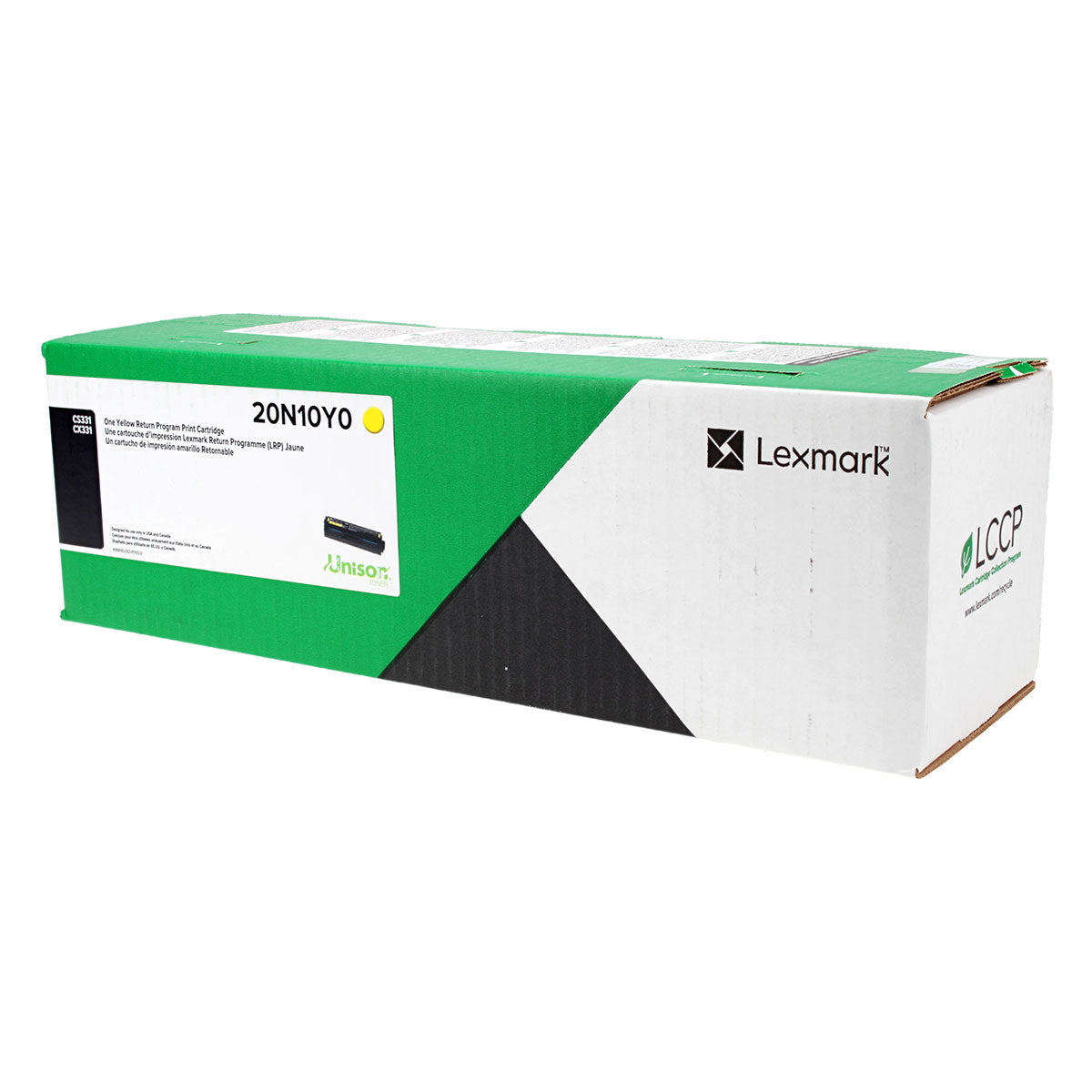 OEM Lexmark (20N10Y0) Toner Cartridge, Yellow, 1.5K Yield