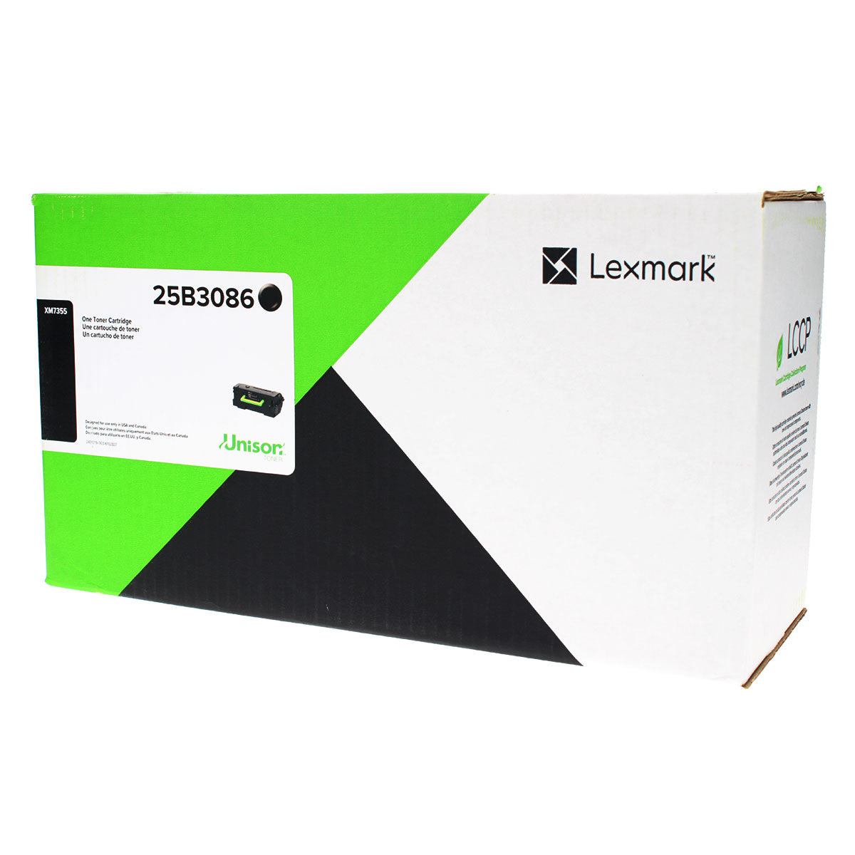 OEM Lexmark (25B3086) Toner Cartridge, Black, 45K Yield