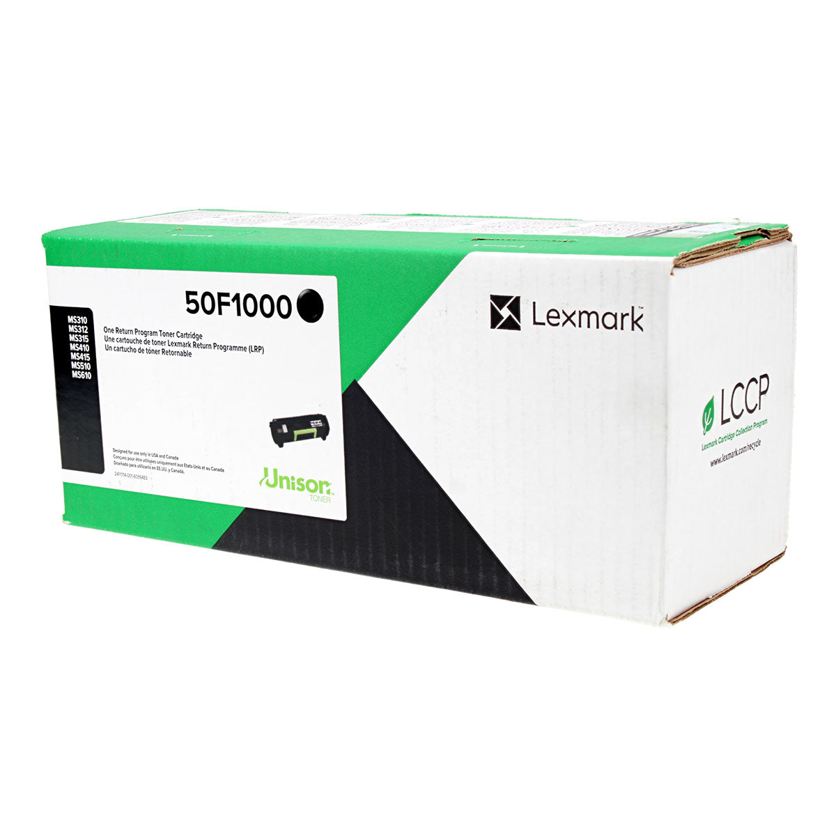 OEM Lexmark (50F1000) Toner Cartridge, Black, 1.5K Yield, Return Program