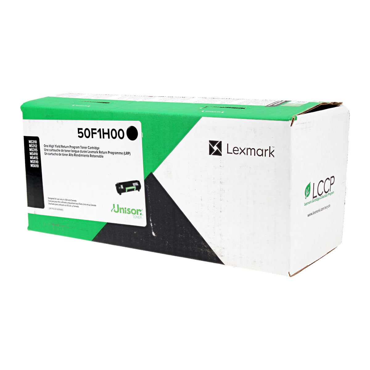 OEM Lexmark (50F1H00) Toner Cartridge, Black, 5K High Yield, Return Program