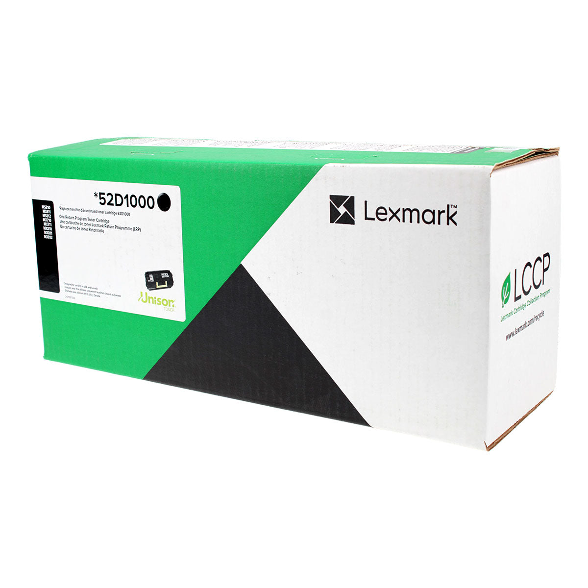 OEM Lexmark (52D1000) Toner Cartridge, Black, 6K Yield, Return Program