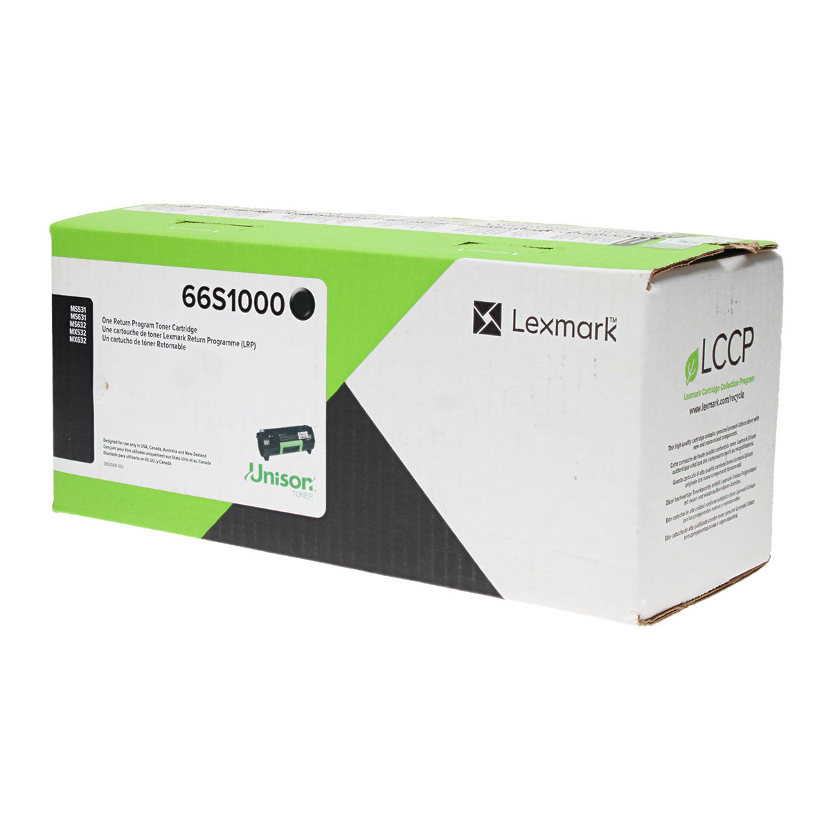 OEM Lexmark (66S1000) Toner Cartridge, Black, 5K Yield