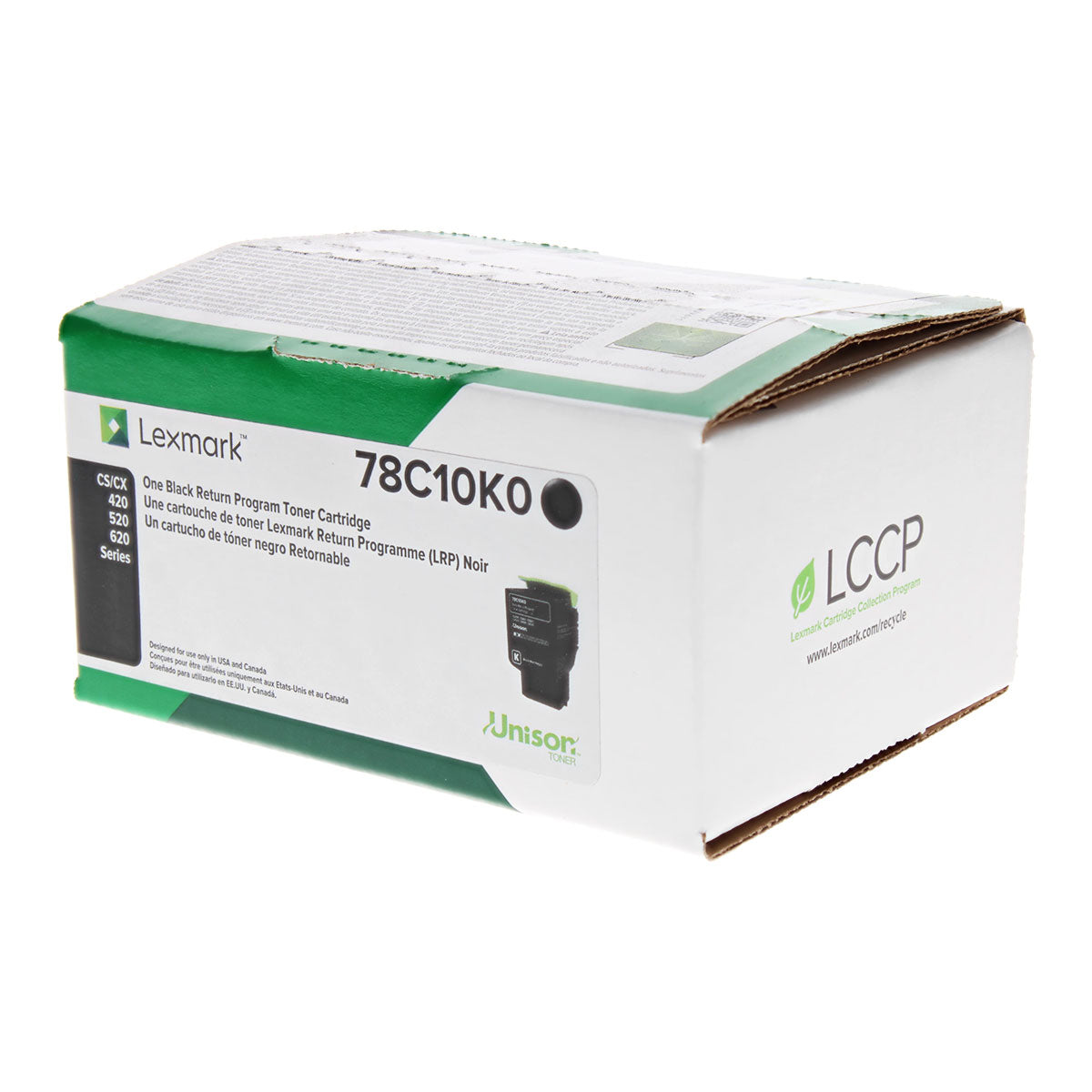 OEM Lexmark (78C10K0) Toner Cartridge, Black, 2K Yield, Return Program