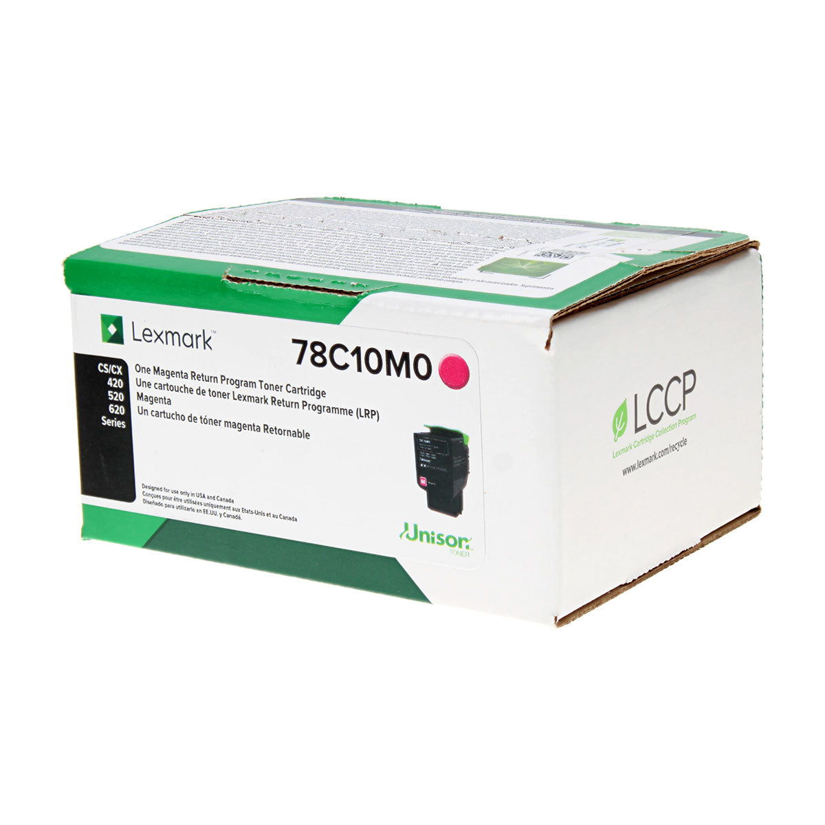 OEM Lexmark (78C10M0) Toner Cartridge, Magenta, 1.4K Yield, Return Program