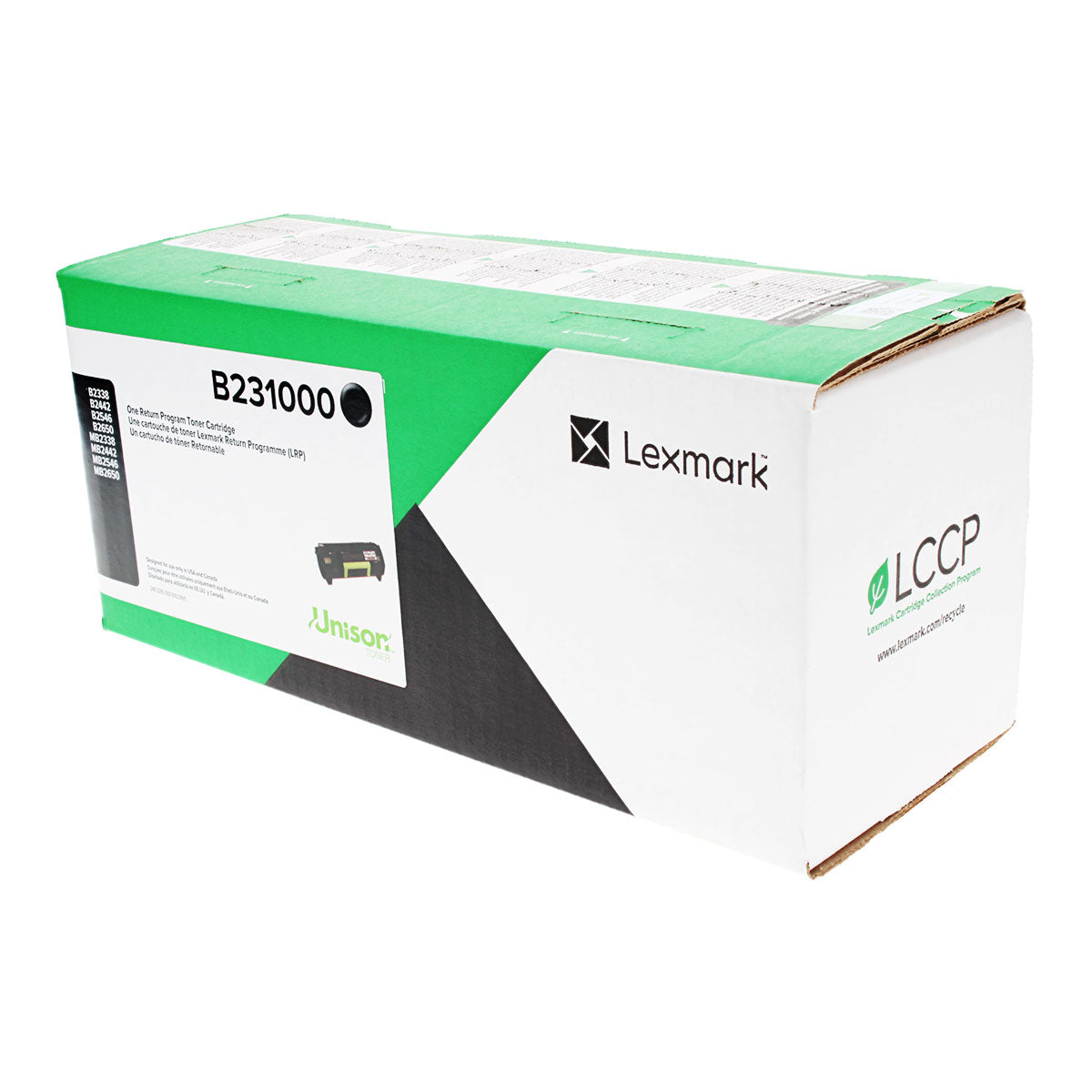 OEM Lexmark (B231000) Toner Cartridge, Black, 3K Yield, Return Program
