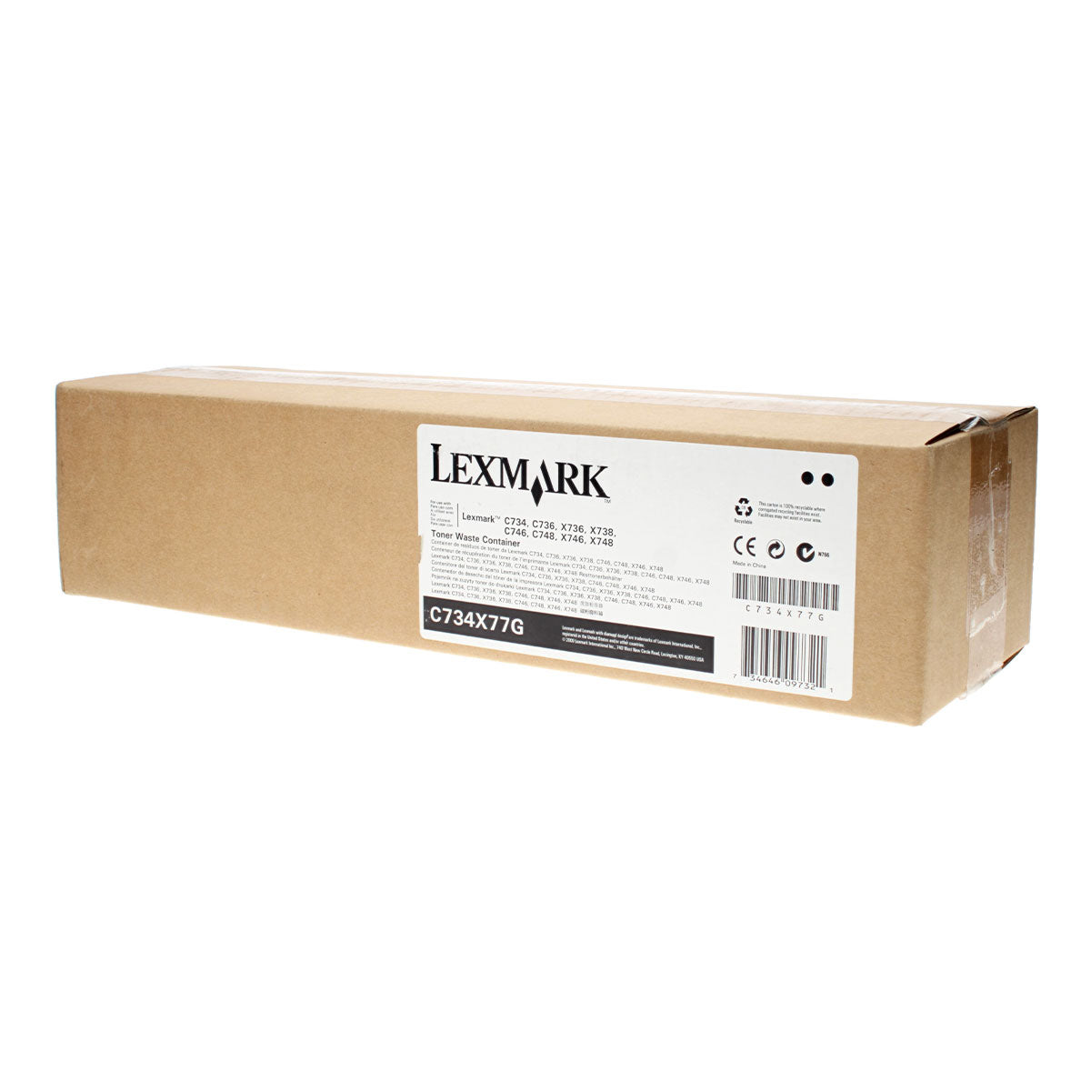 OEM Lexmark (C734X77G) Waste Toner Container, 25K Yield