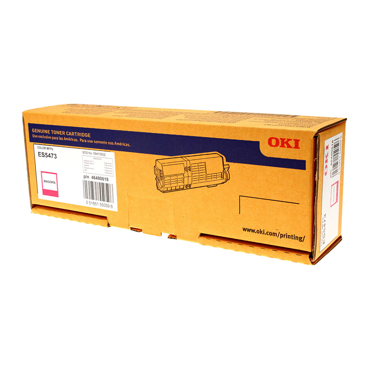 OEM Okidata (46490618) Toner Cartridge, Magenta, 5.3K Yield