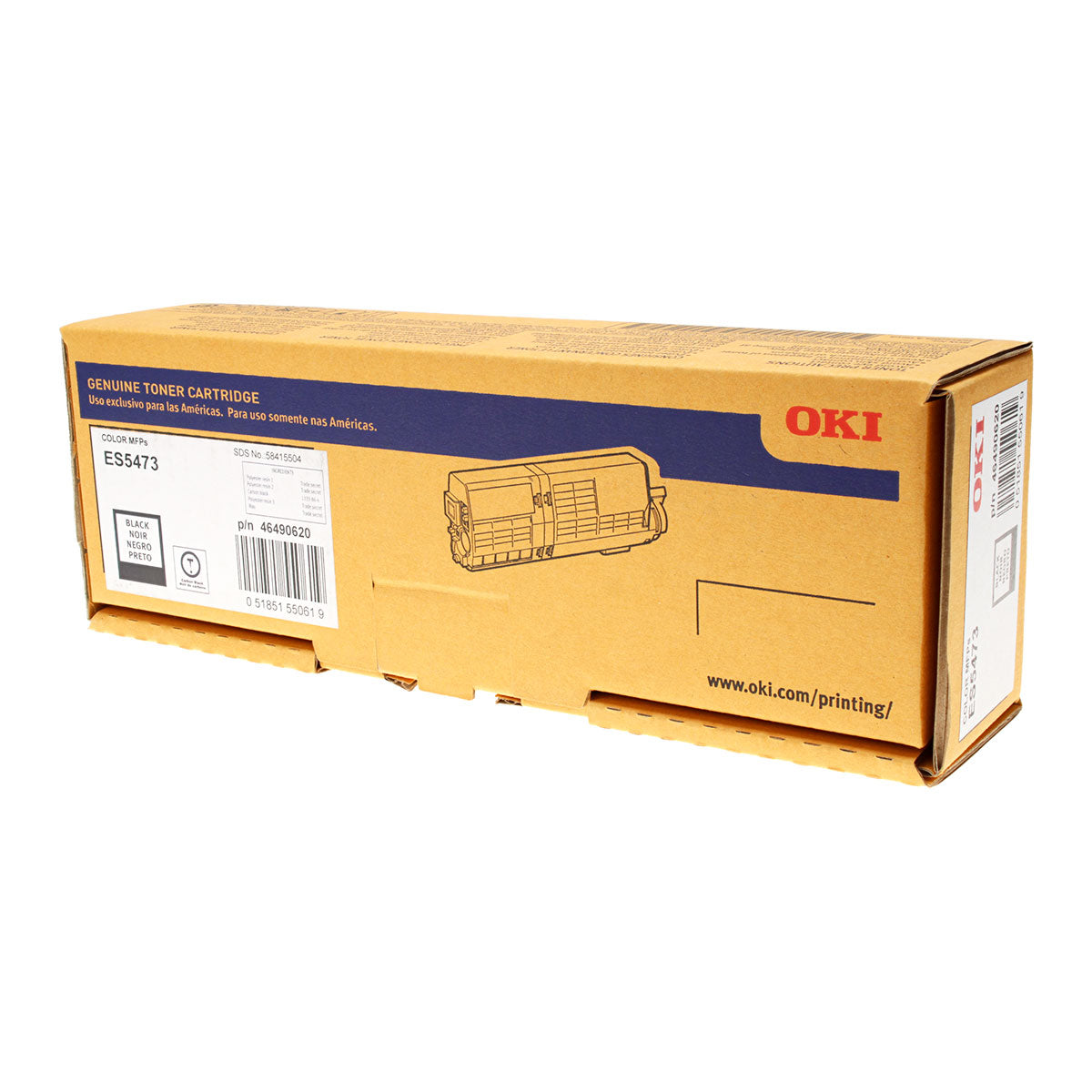 OEM Okidata (46490620) Toner Cartridge, Black, 6.8K Yield