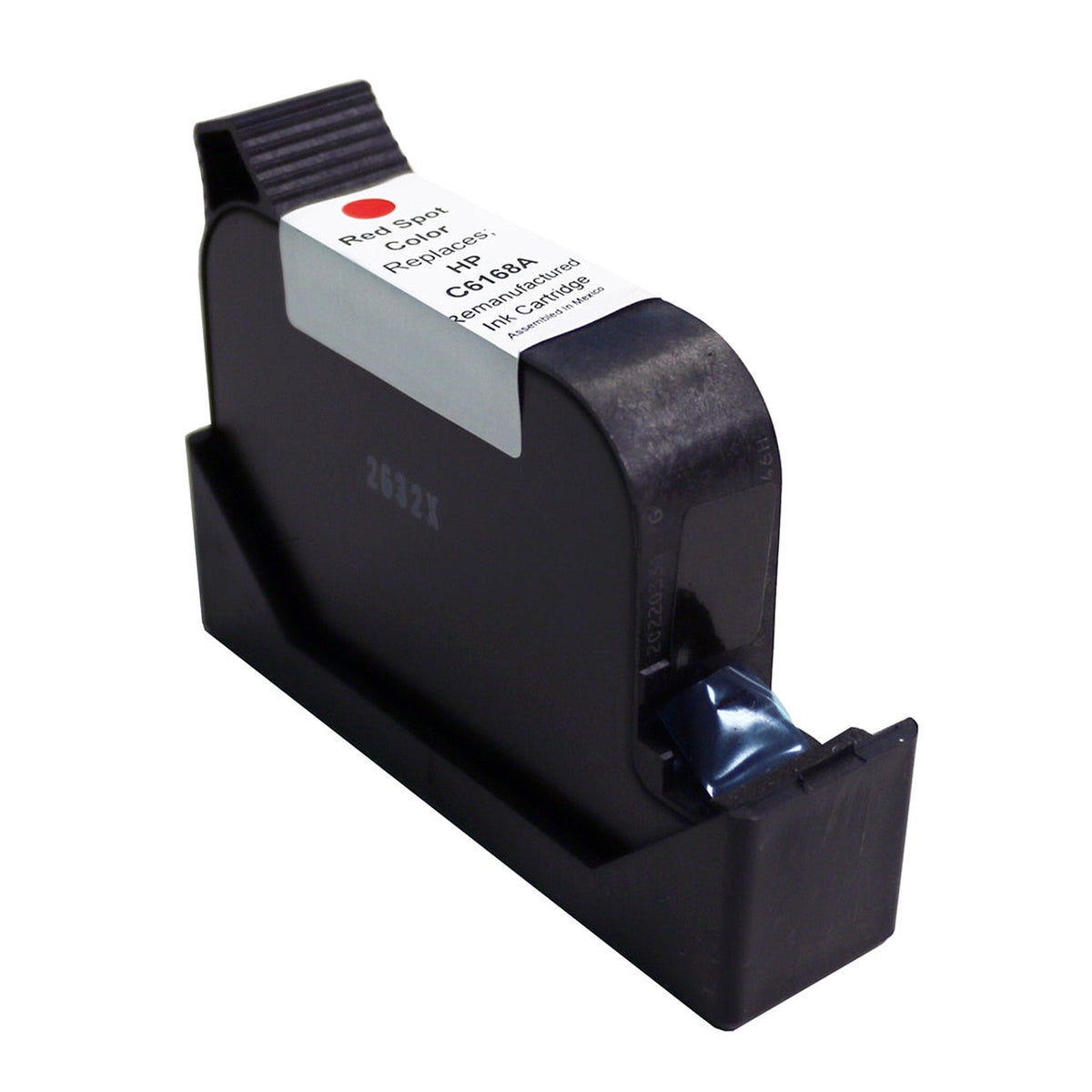 Reference photo: HP C6168A red spot-color ink. Supplier labels and packaging may vary.