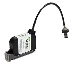 Reference photo: Versatile Black bulk-system printhead and connector. Supplier labels and packaging may vary.