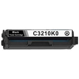 Reference photo: Lexmark C3210K0 black toner. Supplier labels and packaging may vary.