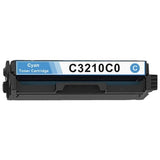 Reference photo: Lexmark C3210C0 cyan toner. Supplier labels and packaging may vary.