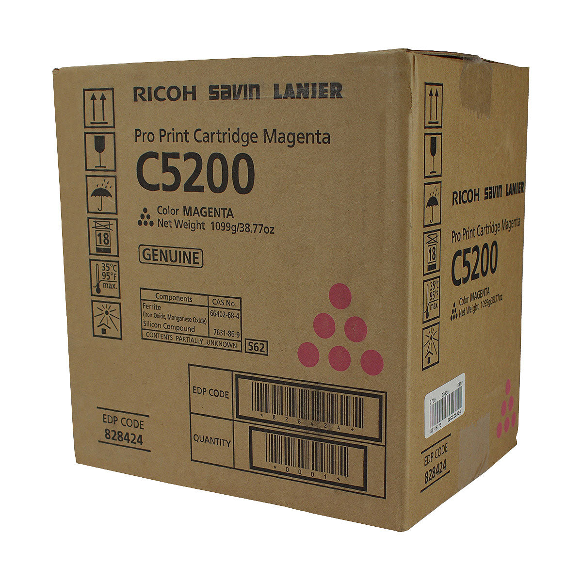 OEM Ricoh (828424) Toner Cartridge, Magenta, 24K Yield