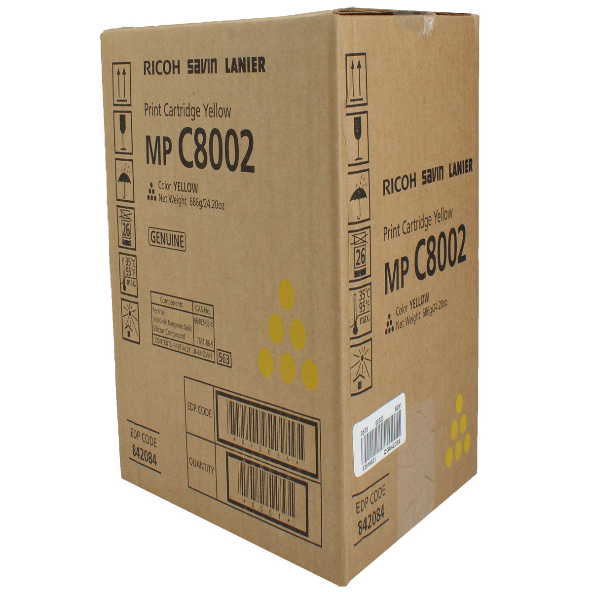 OEM Ricoh (841781, 842084) Toner Cartridge, Yellow, 29K Yield