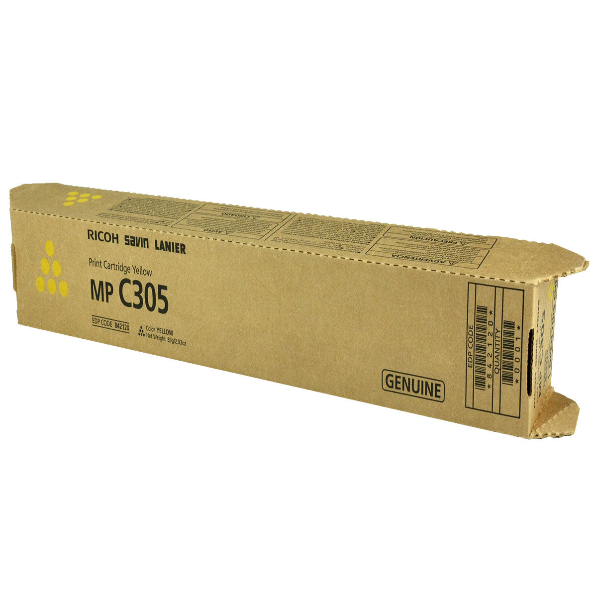 OEM Ricoh (842120) Toner Cartridge, Yellow, 4K Yield