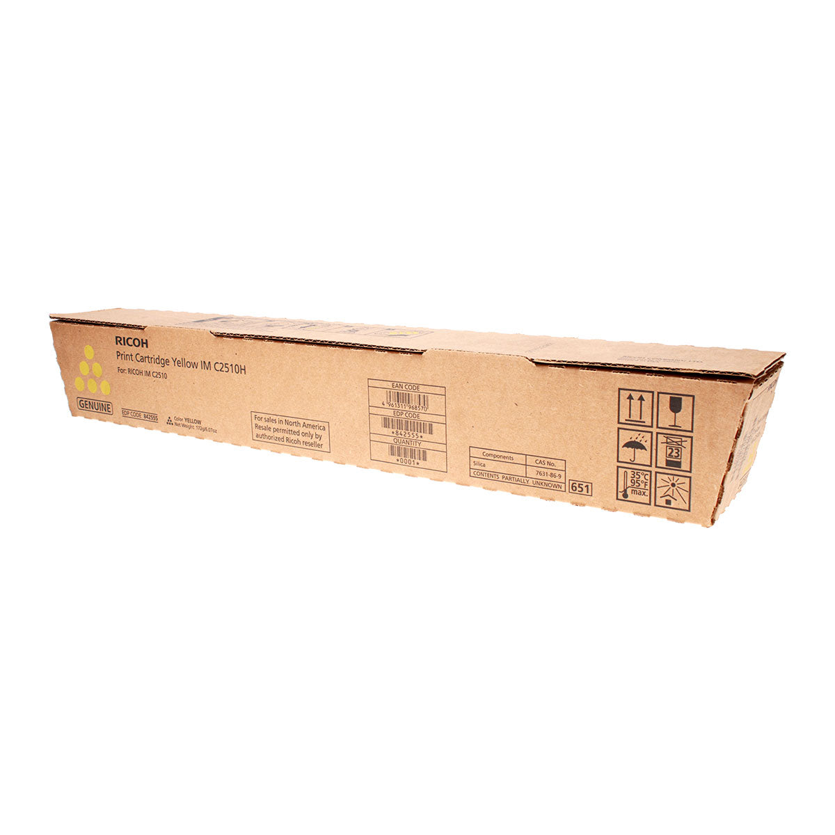 OEM Ricoh (842555) Toner Cartridge, Yellow, 10.5K Yield