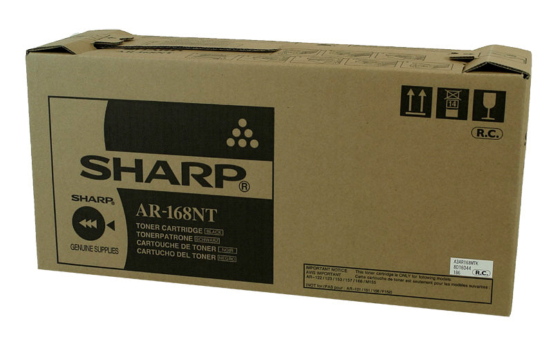 OEM Sharp AR-168NT Toner Cartridge, Black, 8K Yield