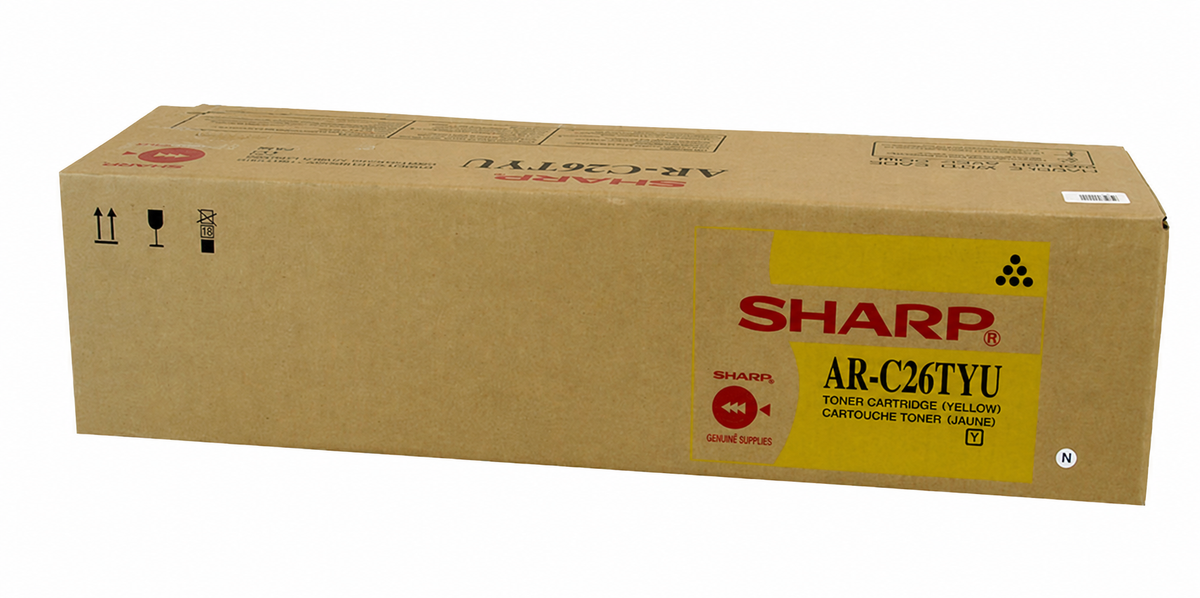 OEM Sharp AR-C26TYU Toner Cartridge, Yellow, 11K Yield