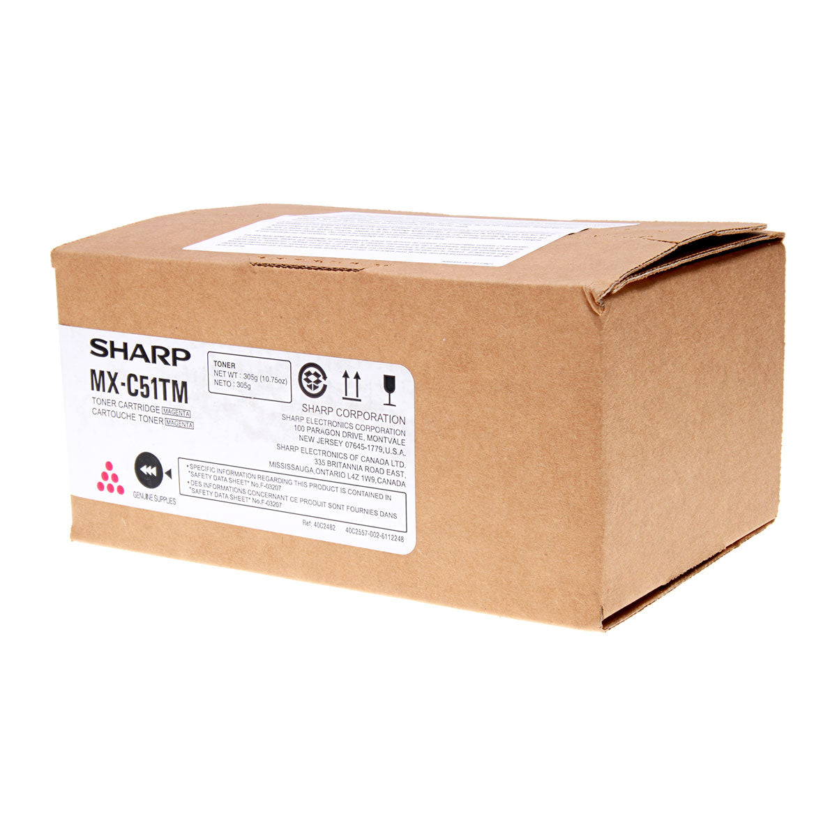 OEM Sharp (MX-C51TM) Toner Cartridge, Magenta, 10K Yield