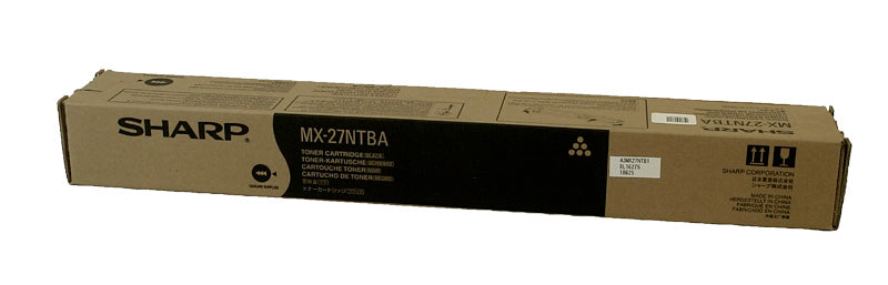 OEM Sharp MX-27NTBA Toner Cartridge, Black, 18K Yield