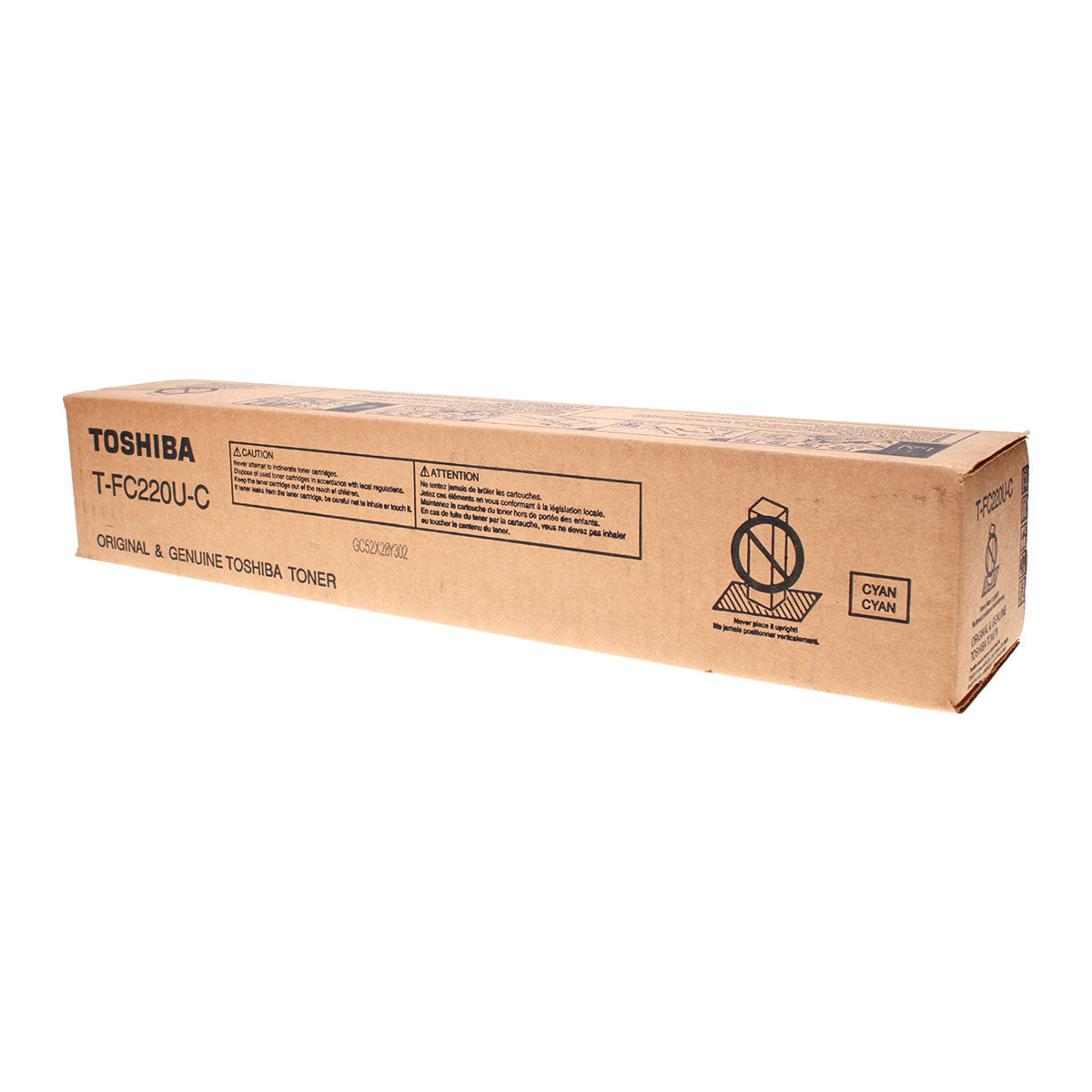 OEM Toshiba T-FC220U-C (TFC220UC) Toner Cartridge, Cyan, 38K Yield