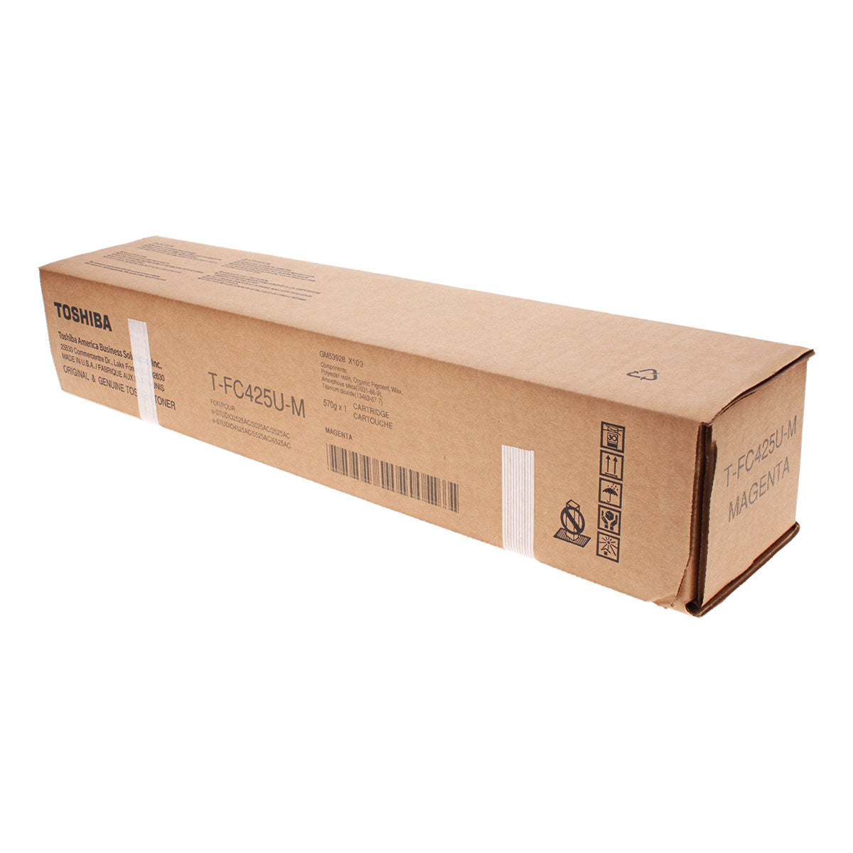 OEM Toshiba T-FC425U-M (TFC425UM) Toner Cartridge, Magenta, 38K Yield