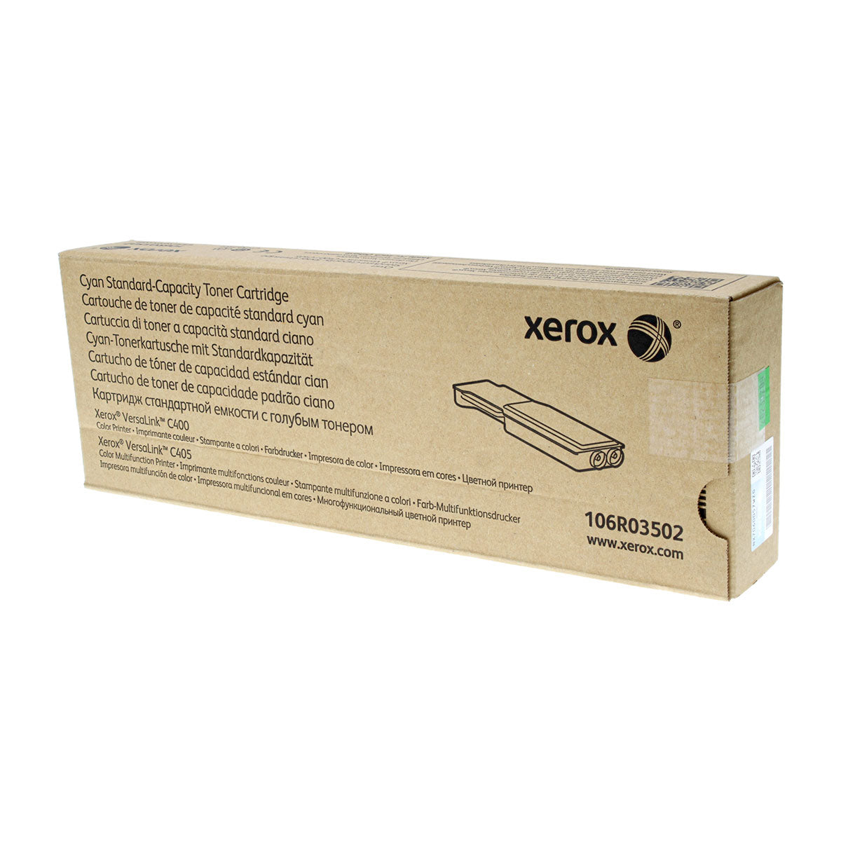 OEM Xerox 106R03502 (106R3502) Toner Cartridge, Cyan, 2.5K Yield