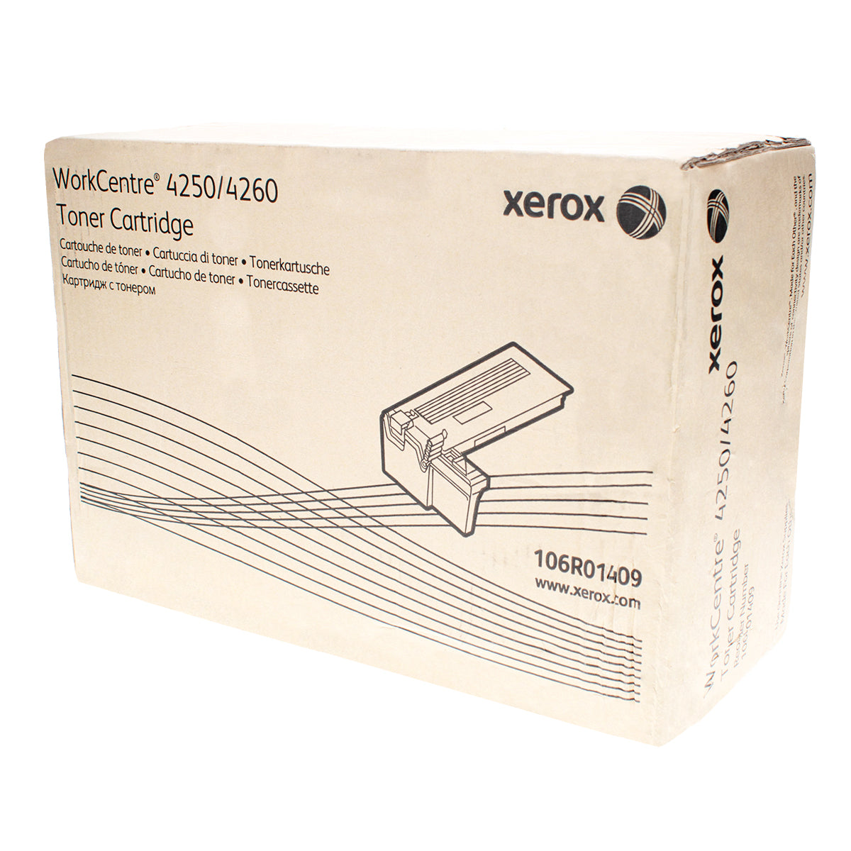 OEM Xerox 106R01409 (106R1409) Toner Cartridge, Black, 25K Yield